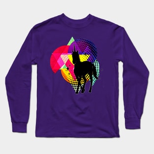 80s Nostalgia Equestrian Art Long Sleeve T-Shirt